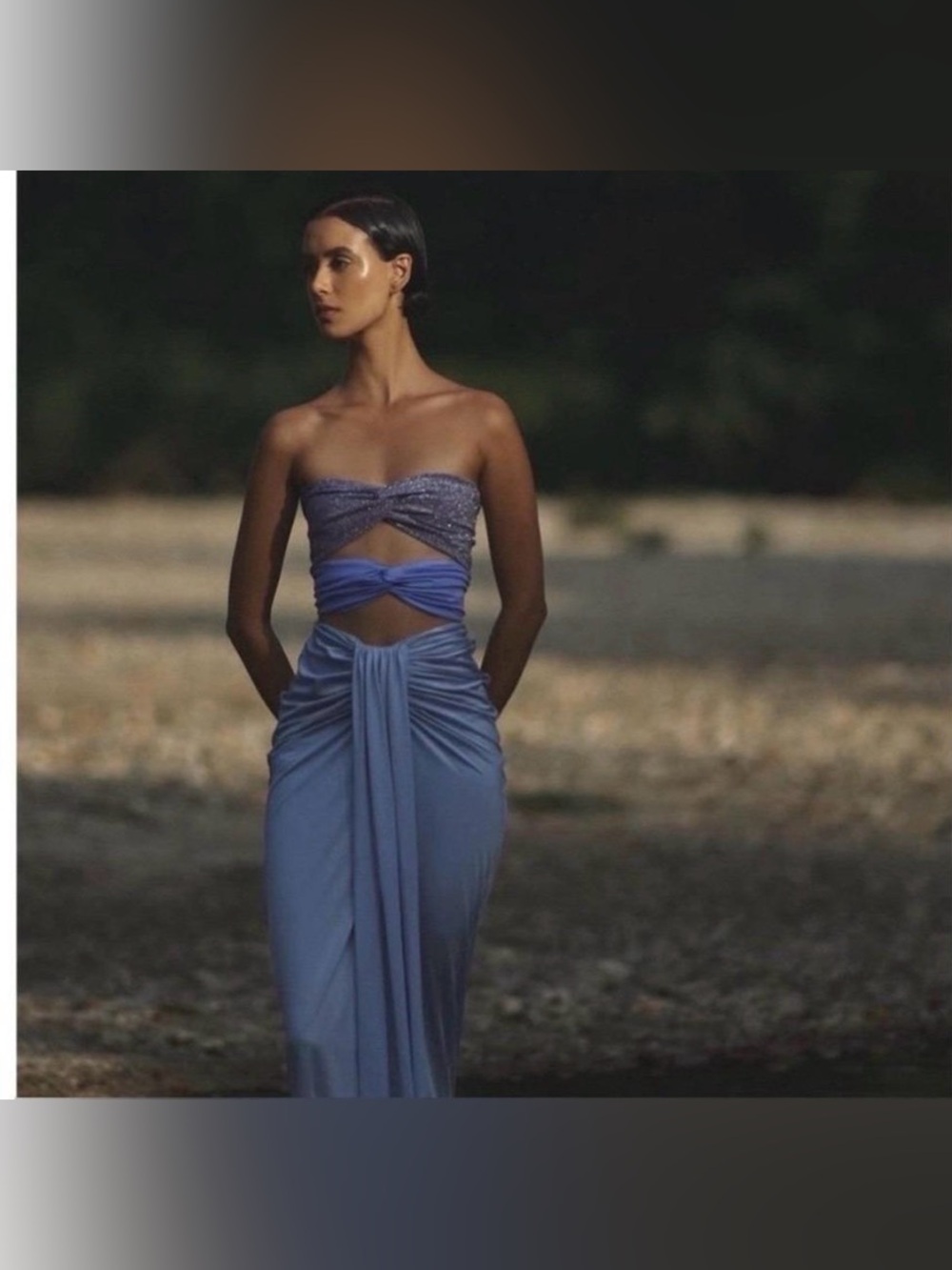 Baobab Giselle Dress Purple Cut Out‎ Beach Vacation Dress Large